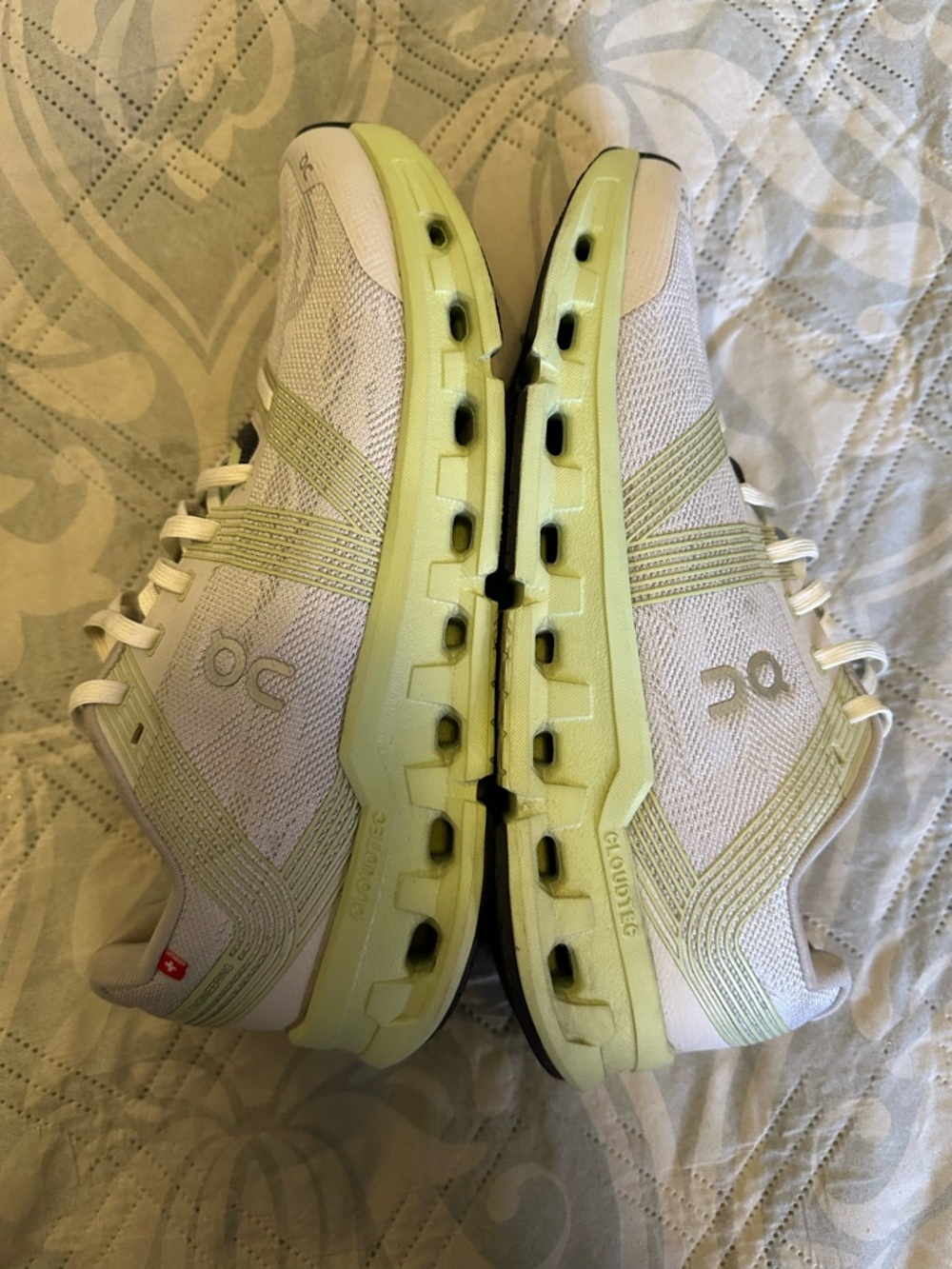 On Running Neutral Cream Lace-Up Sneakers - Cream